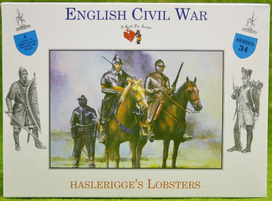 1/32 English Civil War: Haslerigges Lobsters Cavalry  (4 Mtd)