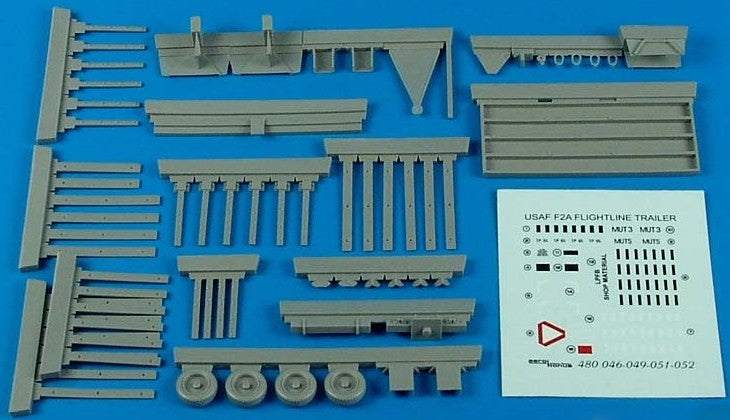 1/48 USAF Flightline F2A Steel-Type Platform Trailer w/Racks (D)