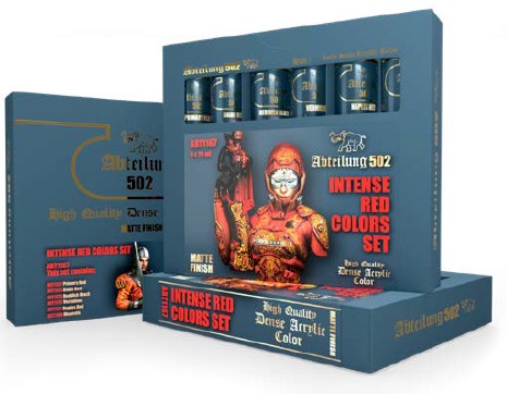 Intense Red Acrylic Paint Set (6 Colors) 20ml Tubes (D)