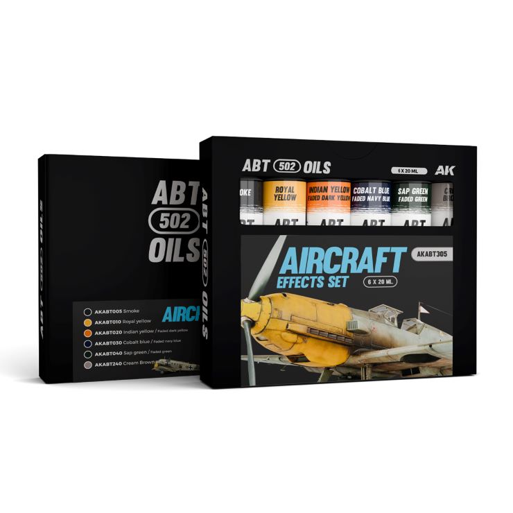 Aircraft Effects Weathering Oil Paint Set (6 Colors) 20ml Tubes