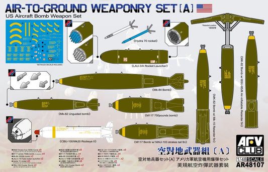 1/48 US Aircraft Air-to-Ground Bomb Weaponry Set