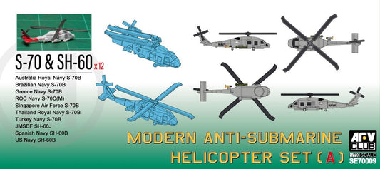 1/700 Modern Anti-Submarine Helicopter Set A: S70 & SH60 (12)