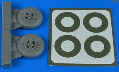 1/32 Spitfire Mk IX 4-Spoke Wheels & Paint Masks For TAM (D)