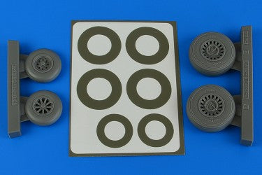 1/48 A26B/C (B26B/C) Invader Early Wheels & Paint Masks For ICM
