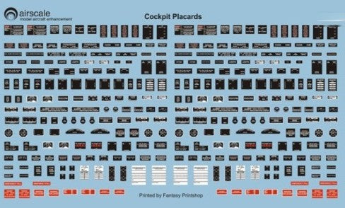 1/32 WWII Allied Cockpit Placards & Dataplates (Decal)