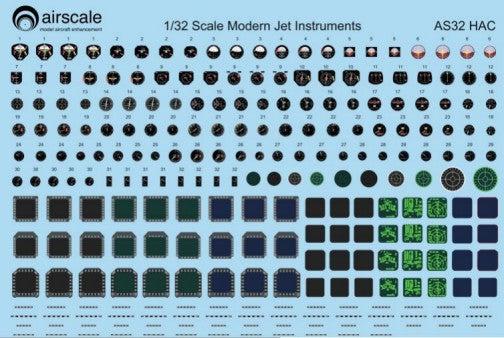 1/32 Modern Jet Instrument Dials (Decal)