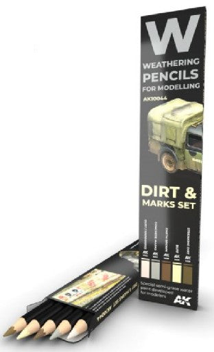 Weathering Pencils: Dirt Marks Set (5 Colors)