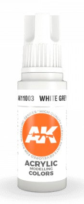 White Grey Acrylic 3G Paint 17ml Bottle