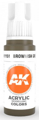 Brownish Green 3G Acrylic Paint 17ml Bottle