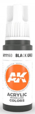 Black Green 3G Acrylic Paint 17ml Bottle