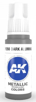 Dark Aluminum Metallic 3G Acrylic Paint 17ml Bottle