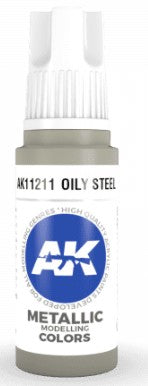 Oily Steel Metallic 3G Acrylic Paint 17ml Bottle