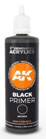 Black 3G Acrylic Primer 100ml Bottle