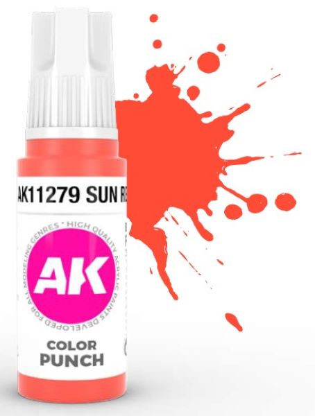 Color Punch: Sun Red 3G Acrylic Paint 17ml Bottle