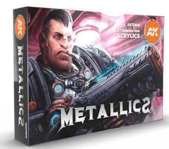 Metallics 3G Acrylic Paint Set (6 Colors) 17ml Bottles