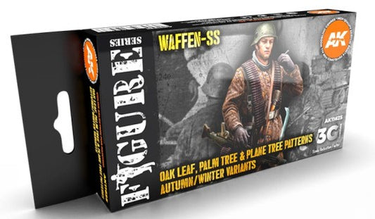 Figures Series: Waffen SS Oak Leaf/Tree Patterns Autumn/Winter 3G Acrylic Paint Set (6 Colors) 17ml Bottles