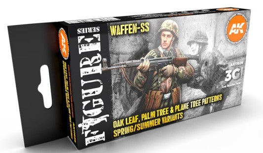 Figures Series: Waffen SS Oak Leaf/Tree Patterns Spring/Summer 3G Acrylic Paint Set (6 Colors) 17ml Bottles