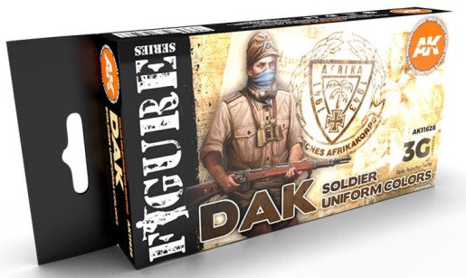 Figures Series: DAK Soldier Uniforms 3G Acrylic Paint Set (6 Colors) 17ml Bottles