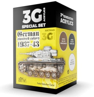 AFV Series: German Standard 1937-1943 3G Acrylic Paint Set (3 Colors) 17ml Bottles