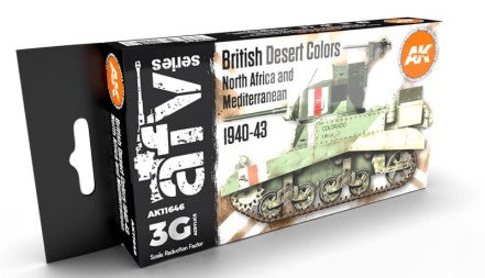 AFV Series: British Desert North Africa & Mediterranean 1940-43 3G Acrylic Paint Set (6 Colors) 17ml Bottles