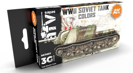 AFV Series: WWII Soviet Camouflage 3G Acrylic Paint Set (6 Colors) 17ml Bottles