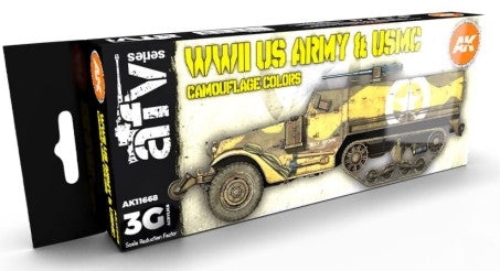 AFV Series: US Army & USMC Camouflage 3G Acrylic Paint Set (6 Colors) 17ml Bottles