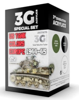 AFV Series: US Tank Europe 1944-45 3G Acrylic Paint Set (3 Colors) 17ml Bottles