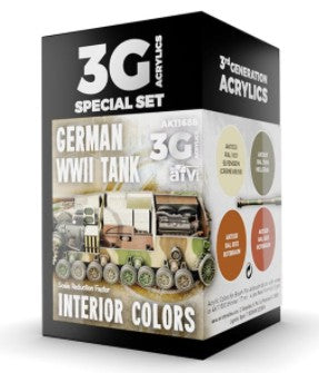 AFV Series: WWII German Tank Interior 3G Acrylic Paint Set (4 Colors) 17ml Bottles