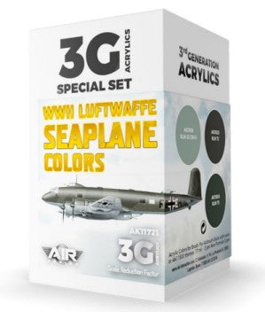 Air Series: WWII Luftwaffe Seaplane 3G Acrylic Paint Set (3 Colors) 17ml Bottles