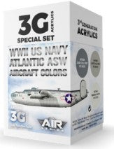 Air Series: WWII USN Atlantic ASW Aircraft 3G Acrylic Paint Set (3 Colors) 17ml Bottles