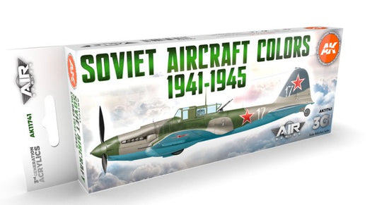 Air Series: Soviet Aircraft 1941-45 3G Acrylic Paint Set (8 Colors) 17ml Bottles