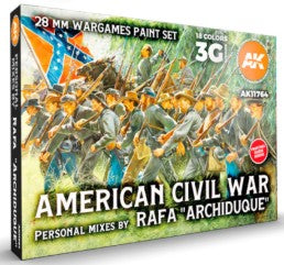 American Civil War Gaming 3G Acrylic Paint Set (18 Colors) 17ml Bottles