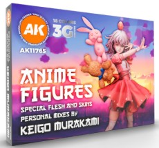 Anime Figures Special Flesh & Skins 3G Acrylic Paint Set (18 Colors) 17ml Bottles