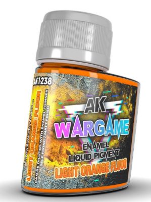 Wargame: Light Orange Fluorescent Liquid Pigment Enamel 35ml Bottle