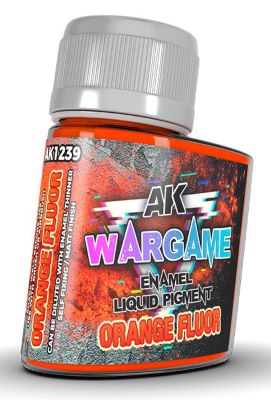 Wargame: Orange Fluorescent Liquid Pigment Enamel 35ml Bottle