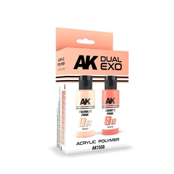 Dual Exo: Twinkle Pink & Char's Pink Acrylic Paint Set 60ml Bottles