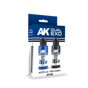 Dual Exo: Blue Bolt & Turbo Blue Acrylic Paint Set 60ml Bottles