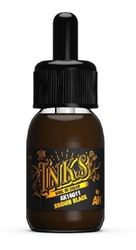 Inks: Brown Black Acrylic 30ml Bottle