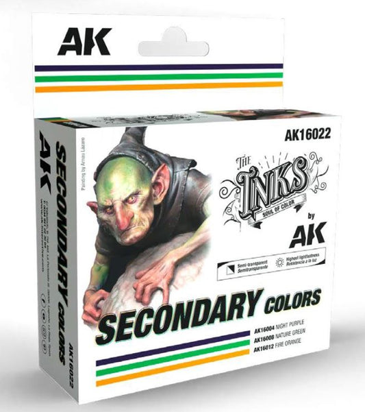 Inks: Secondary Colors Acrylic Set (3 Colors) 30ml Bottles