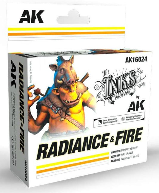 Inks: Radiance & Fire Acrylic Set (3 Colors) 30ml Bottles