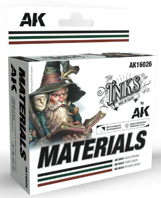 Inks: Materials Acrylic Set (3 Colors) 30ml Bottles