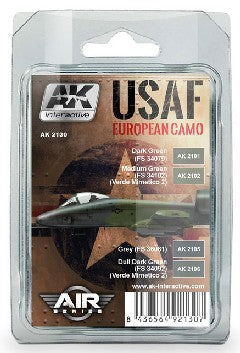 Air Series: USAF European Camo Acrylic Paint Set (4 Colors) 17ml Bottles (D)