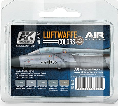 Air Series: Luftwaffe 1990s-2000s Acrylic Paint Set (5 Colors) 17ml Bottles (D)