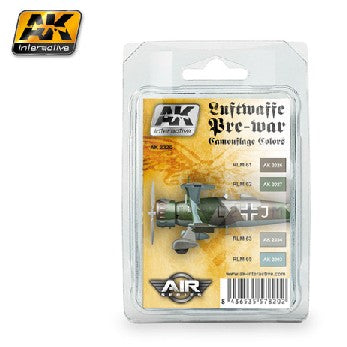 Air Series: Luftwaffe Pre-War Camouflage Acrylic Paint Set (4 Colors) 17ml Bottles (D)