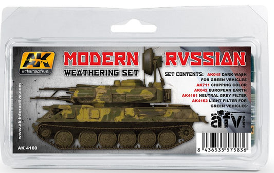 AFV Series: Modern Russian Weathering Set (5 Colors) 35ml/17 Bottles (D)