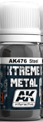 Xtreme Metal: Steel Metallic Paint 30ml Bottle