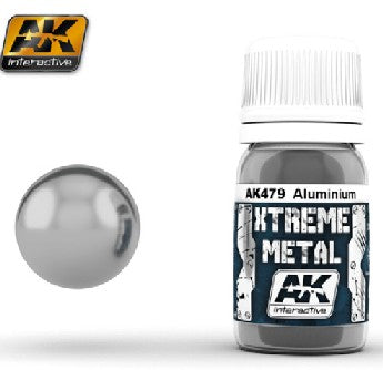 Xtreme Metal: Aluminum Metallic Paint 30ml Bottle