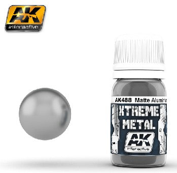 Xtreme Metal: Matte Aluminum Metallic Paint 30ml Bottle