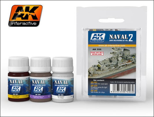 Naval Ships Vol.2 Weathering Enamel Paint Set (301, 305, 306)