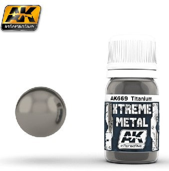 Xtreme Metal: Titanium Metallic Paint 30ml Bottle